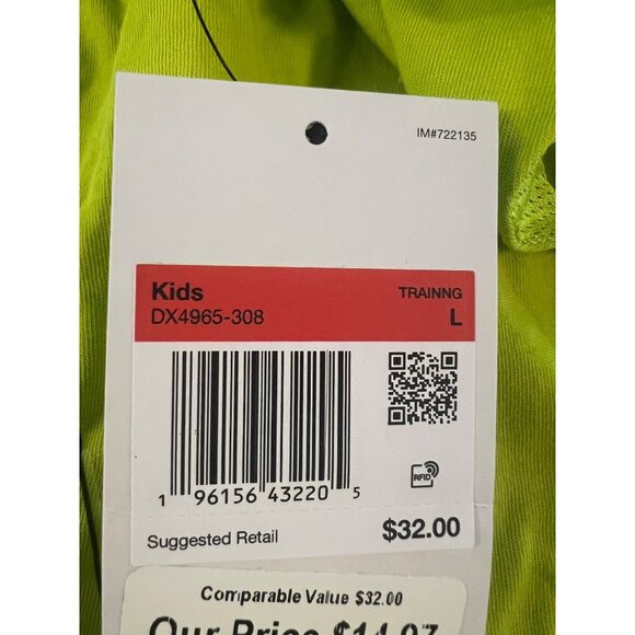 Nike Kids Training Shorts L Neon Green Dri-Fit DX4965-308‎ - Picture 4 of 8